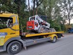 Bobcat vikšrinio krautuvo pervežimas tralu